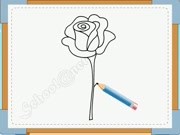 Bé vẽ hoa hồng